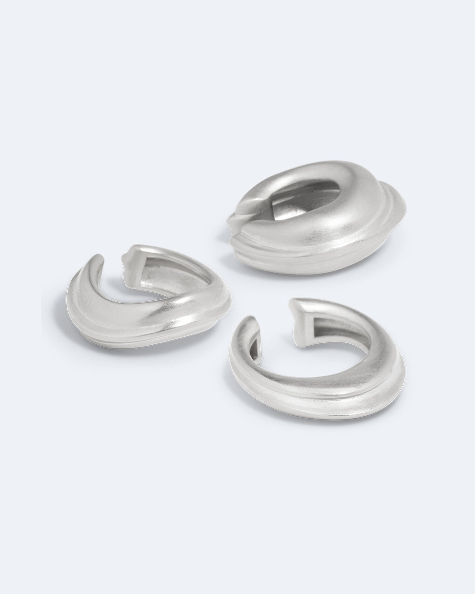 Is This Riveting? - Set of 3 Silver Plated Ear Cuffs