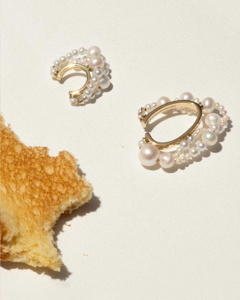 Nimbus - Pearl and Recycled Gold Vermeil Ear Cuff