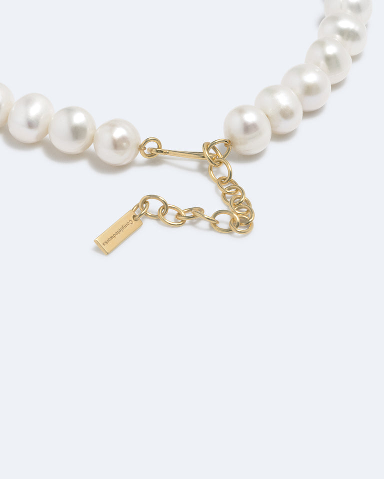 A Parcel of Endless Time - Pearl and Recycled Gold Vermeil Necklace