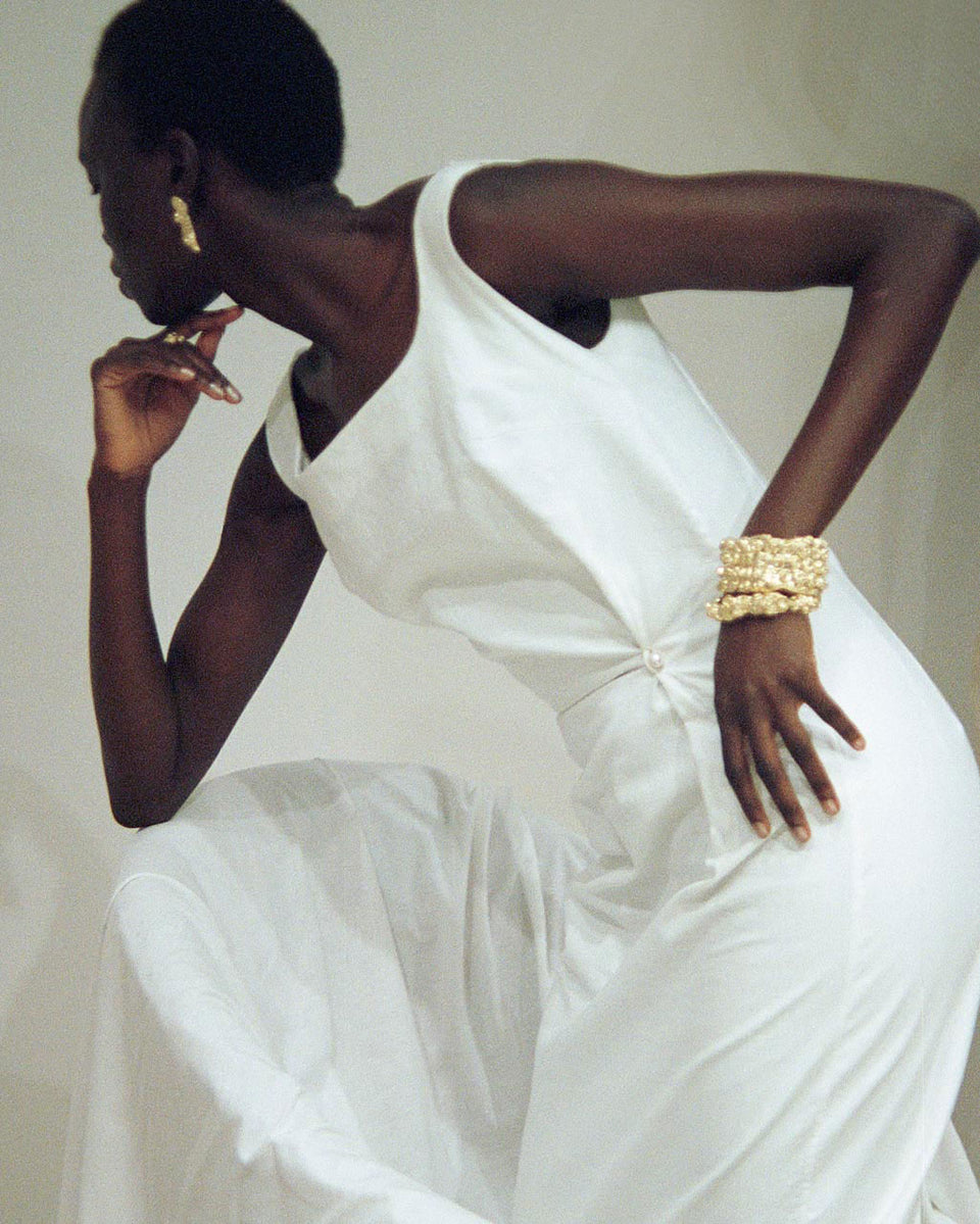 The Bit of Bubble Wrap Got Stuck in the Vacuum - Recycled Gold Vermeil Earrings