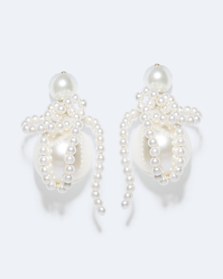 Time is Thirsty - Pearl and Gold Plated Earrings