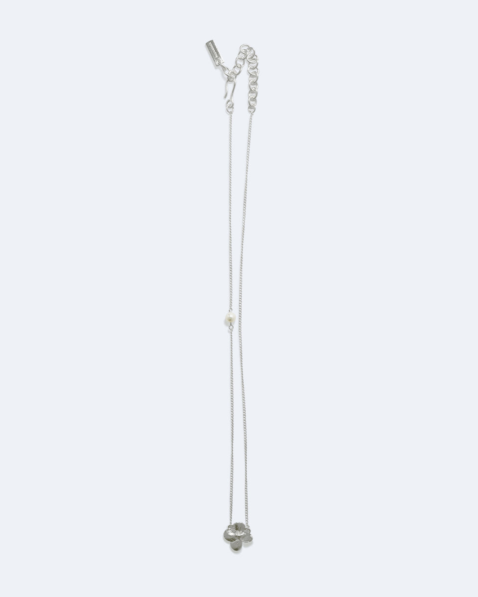 Lucky Break - Pearl and Silver Plated Necklace