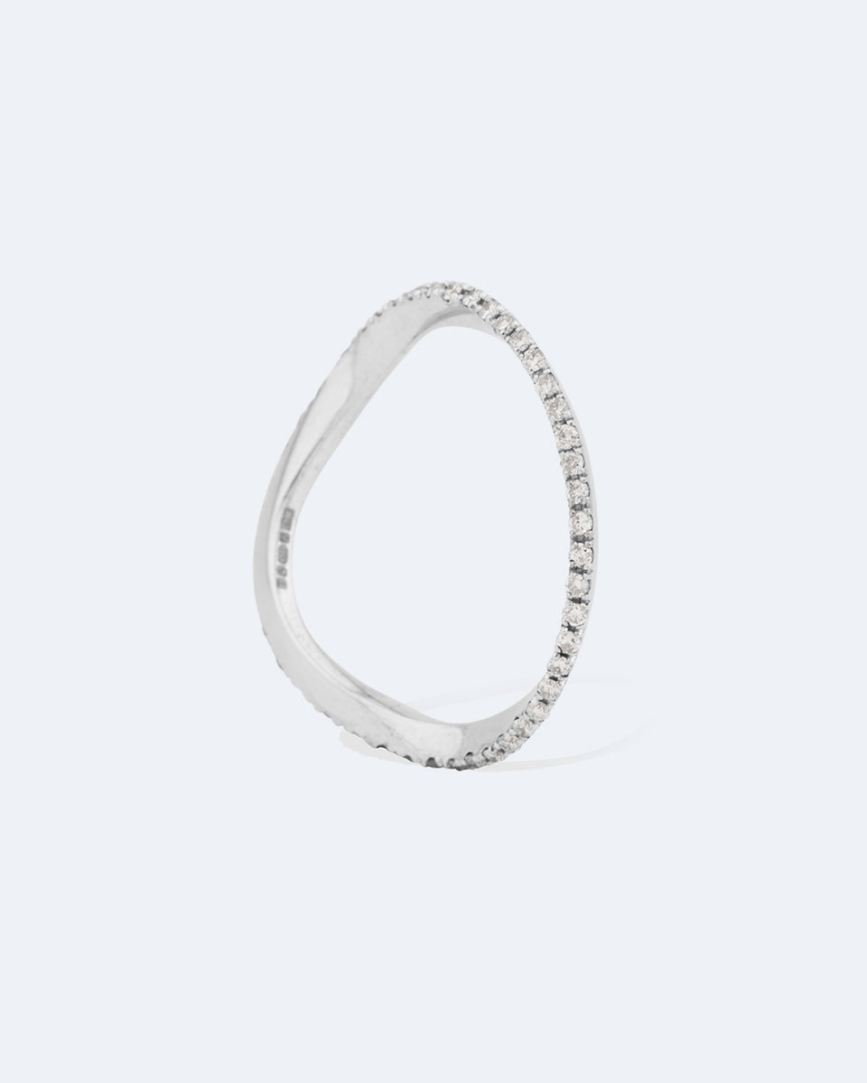 Wild Waves - 18 Carat White Gold and Diamond Ring