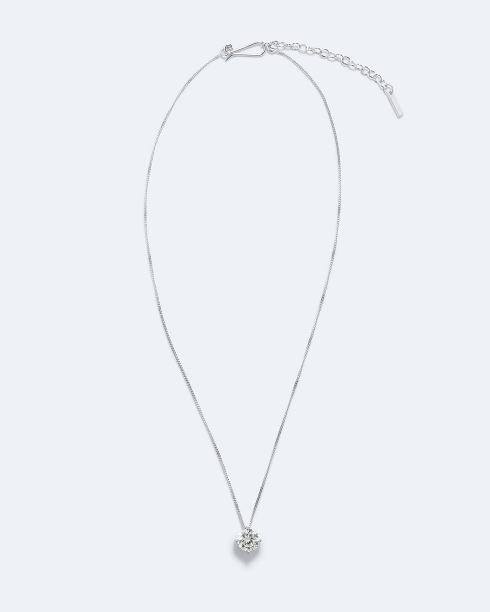The Keeper - Zirconia and Recycled Silver Pendant