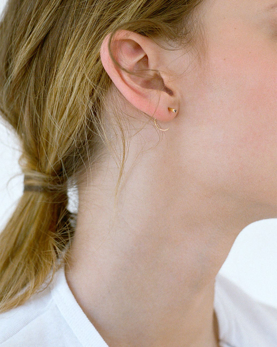 A Midsummer Bird - Yellow Gold and Diamond Single Earring