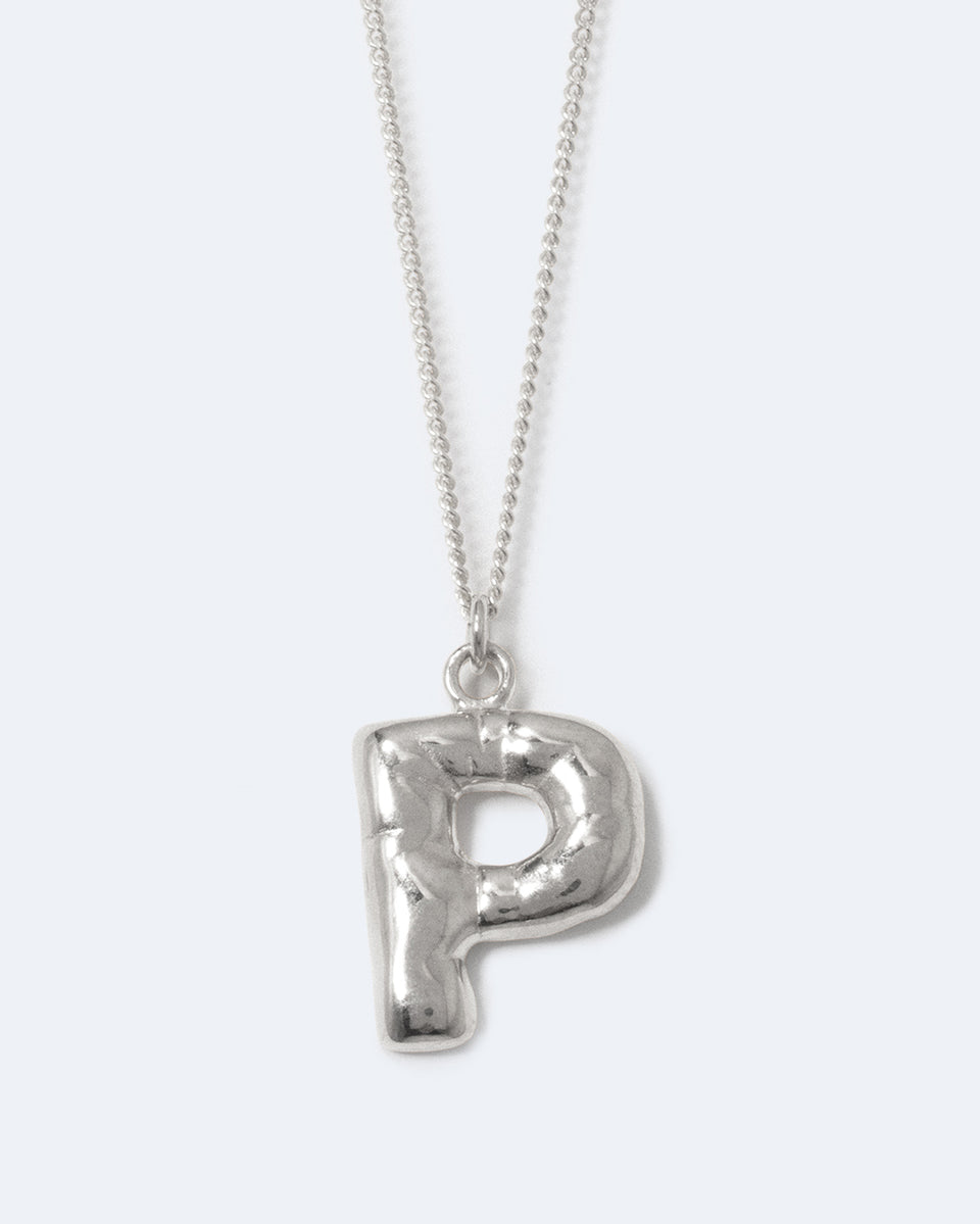 Classicworks™ P - Recycled Sterling Silver Necklace