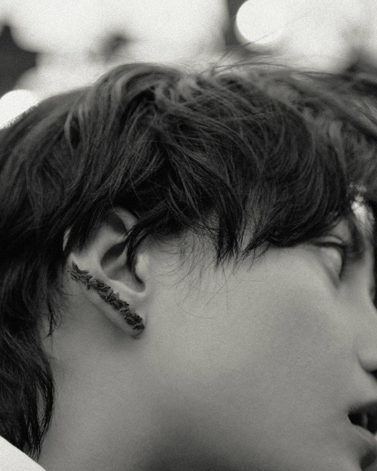 Dystopian Butterflies - 18 Carat Blackened Gold Ear Climber