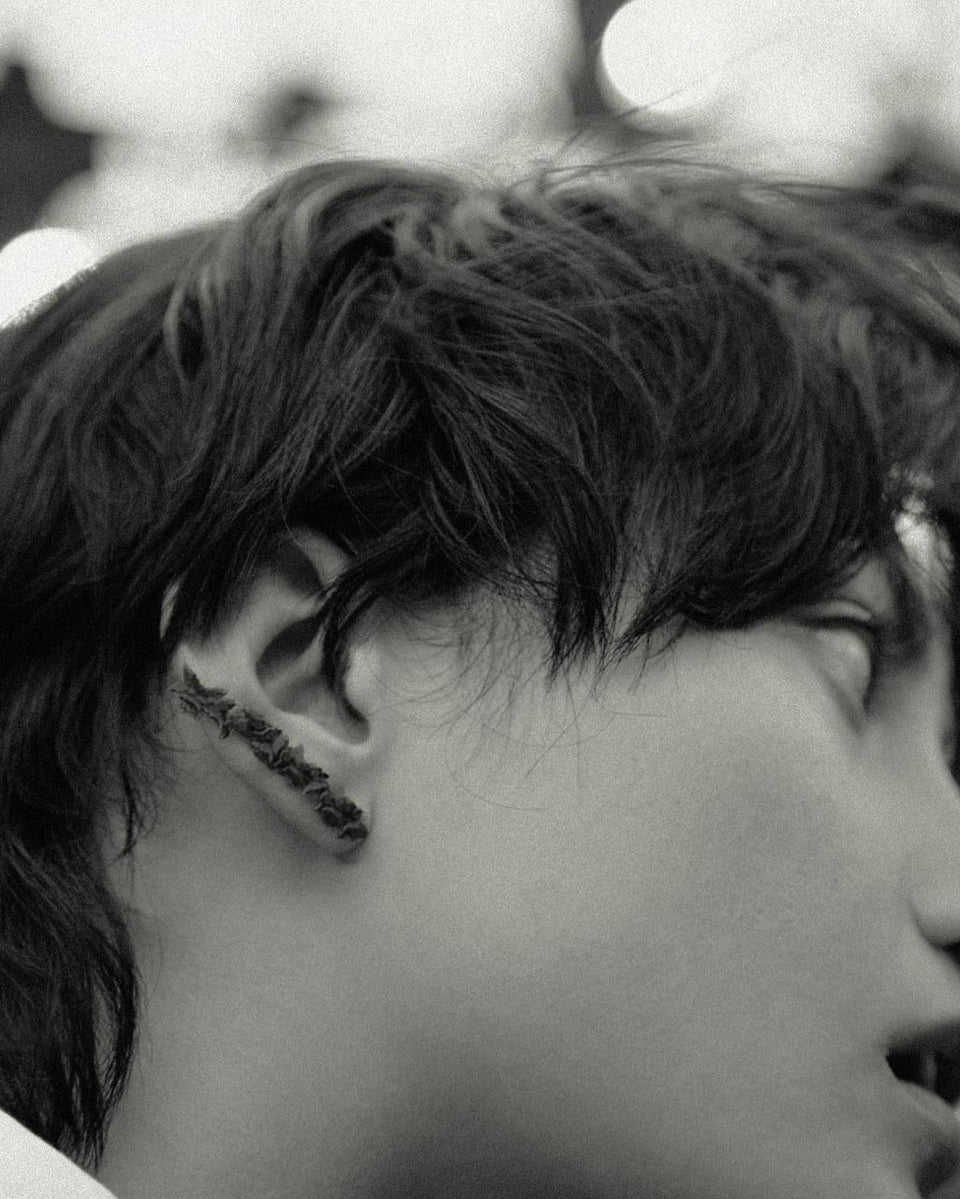 Dystopian Butterflies - 18 Carat Blackened Gold Ear Climber