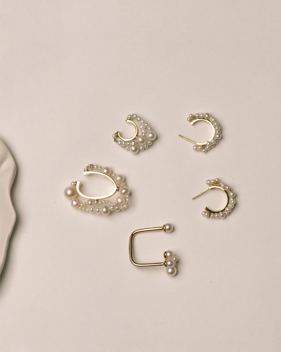 Nimbus - Pearl and Recycled Gold Vermeil Ear Cuff