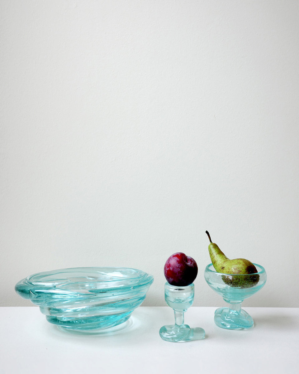 Sunday Morning - Recycled Glass Egg Cup in Clear