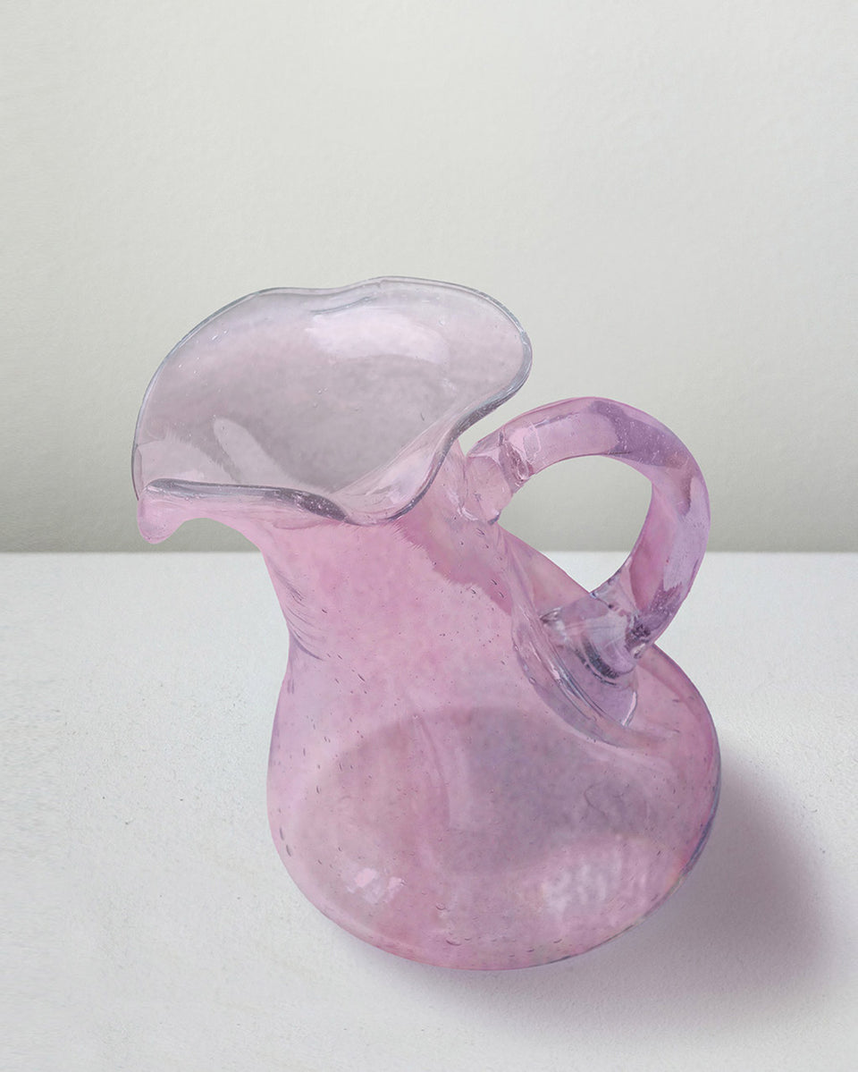 Thaw - Large Recycled Glass Jug in Pink