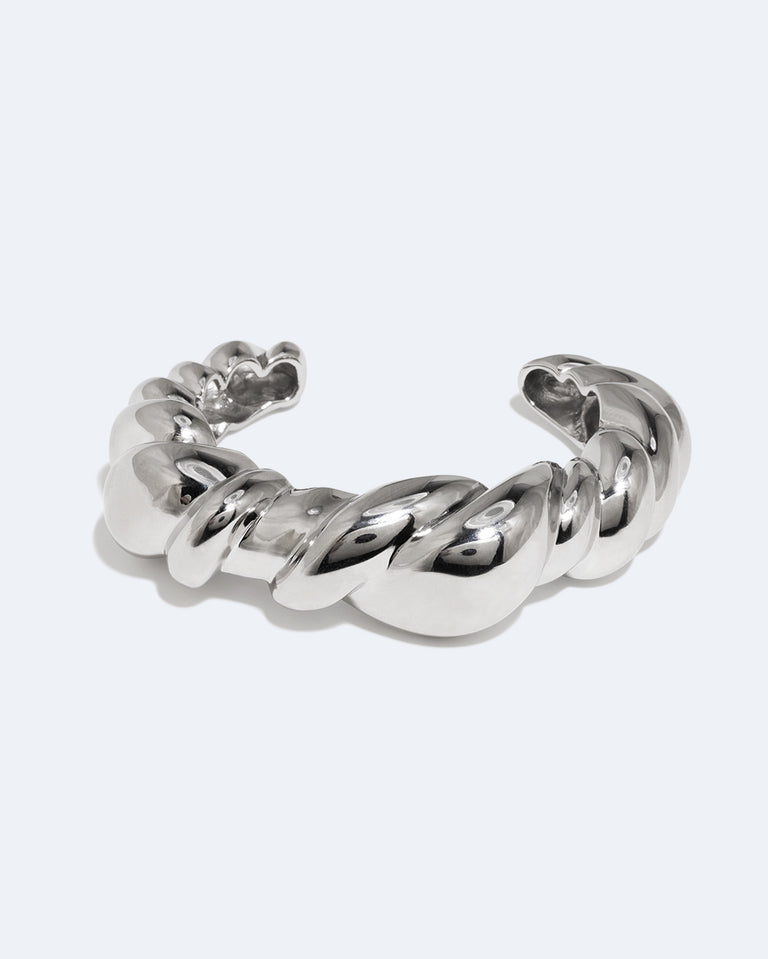 Meandering - Rhodium Plated Cuff