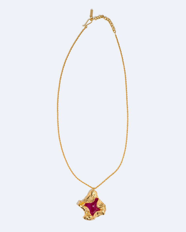 Galileo - Pink Resin and Gold Plated Pendant