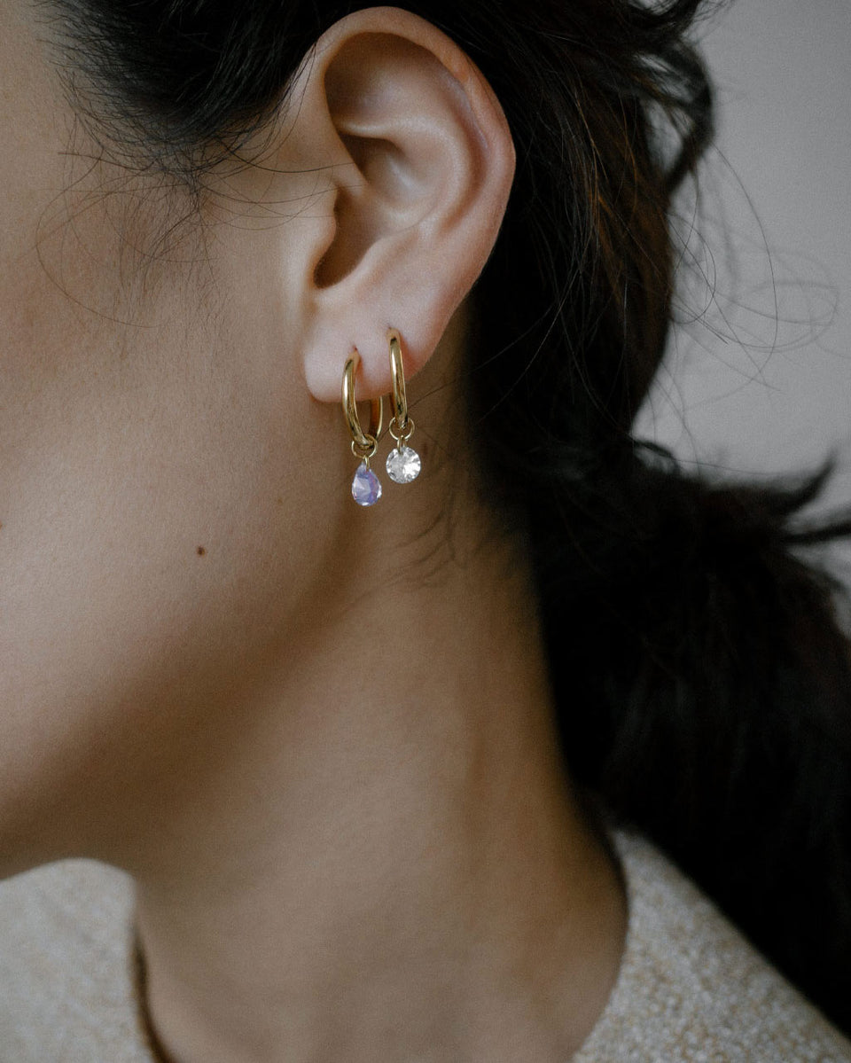 What a Lark! - Cubic Zirconia and Gold Vermeil Earrings