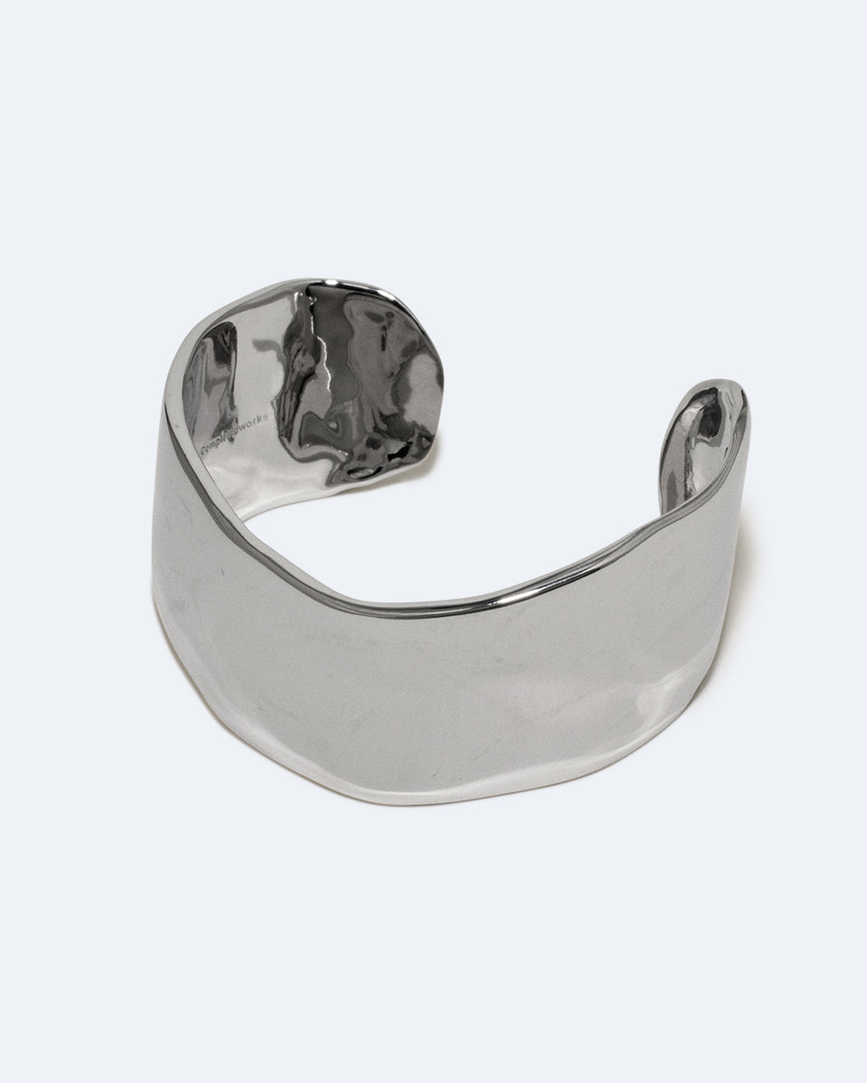 Something of Vast Importance is Being Communicated Just Out of Earshot - Rhodium Plated Cuff