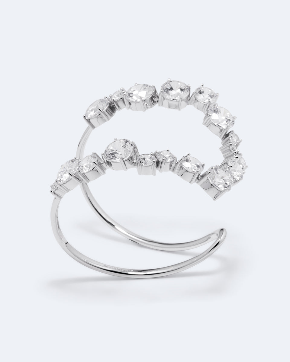 Myth - Zirconia and Rhodium Plated Cuff