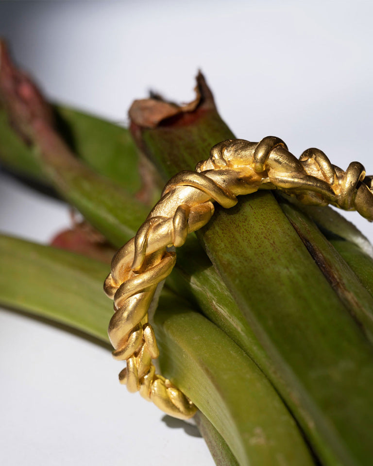 Labyrinth - Gold Plated Cuff
