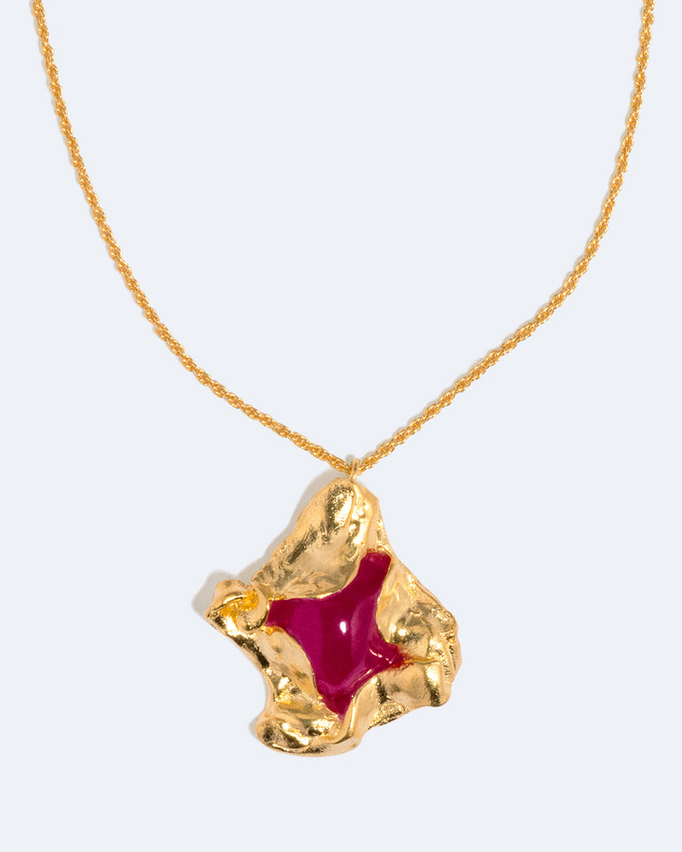 Galileo - Pink Resin and Gold Plated Pendant