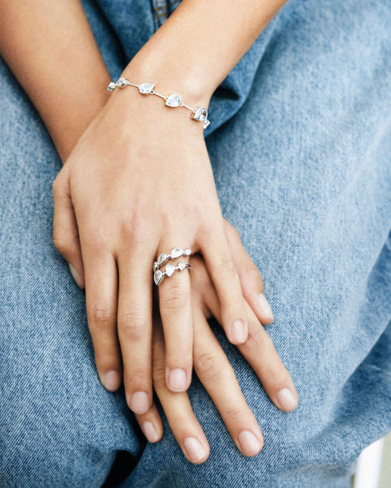 Myriad - Zirconia and Recycled Silver Bracelet