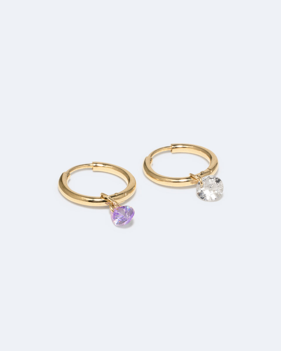 What a Lark! - Cubic Zirconia and Gold Vermeil Earrings