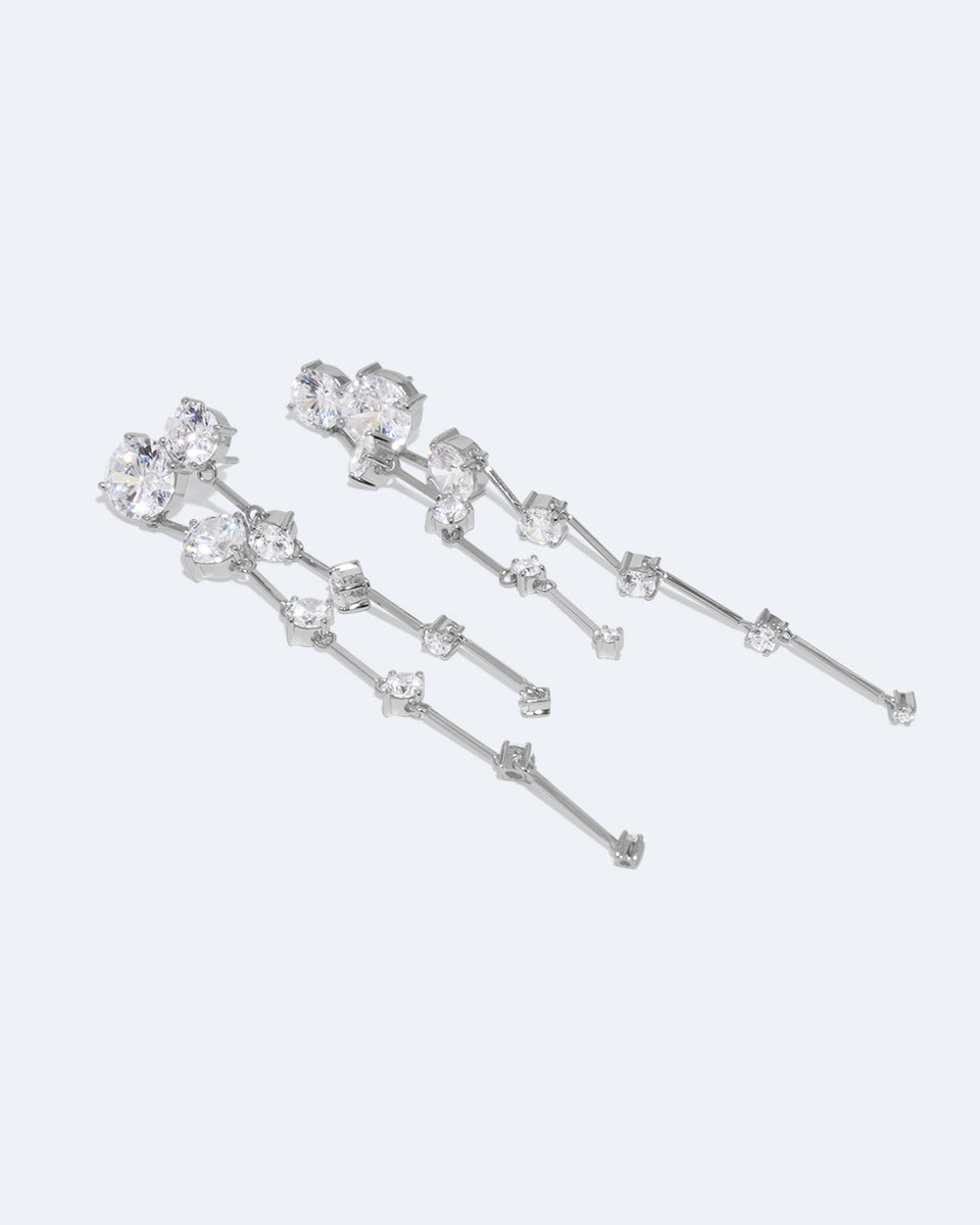 Memory Lane - Zirconia and Recycled Silver Earrings