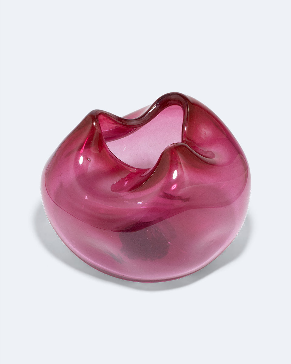 The Bubble to End all Bubbles - Recycled Glass Vase in Magenta