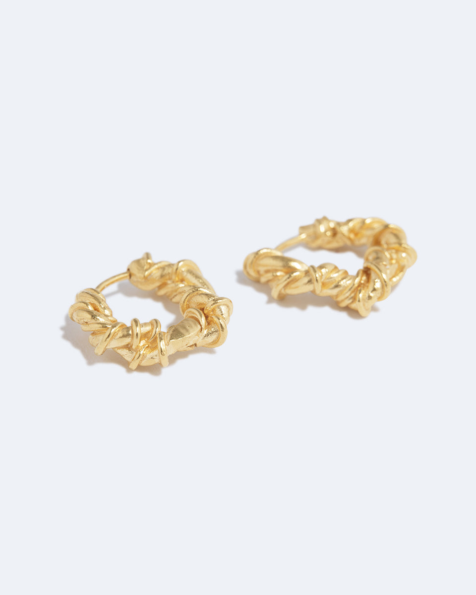 The Fates Were Interwoven - Gold Plated Earrings