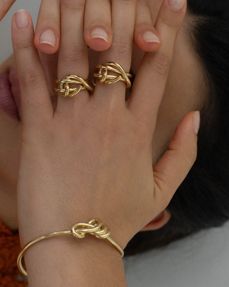 Knot - Gold Plated Cuff