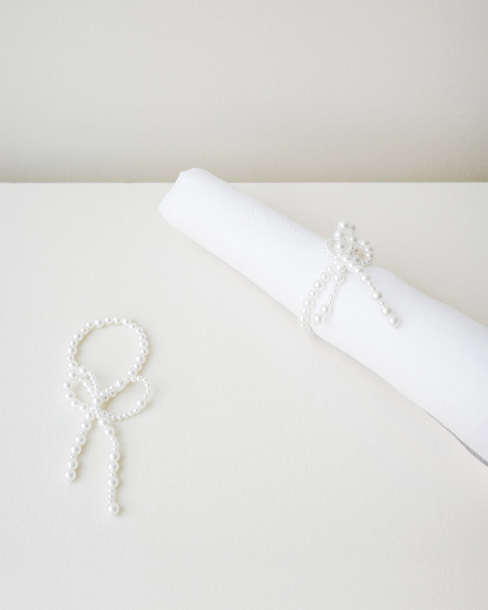 A Proper Sit-Down - Set of 2 Faux Pearl Napkin Rings