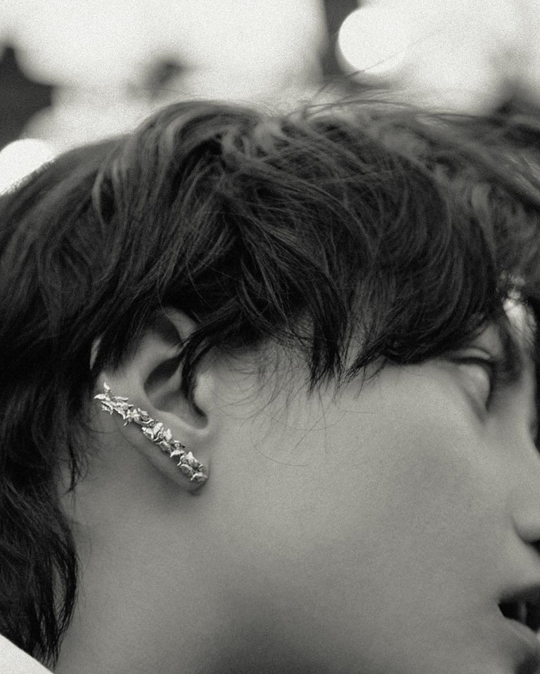 Dystopian Butterflies - 18 Carat Yellow Gold and Diamond Ear Climber