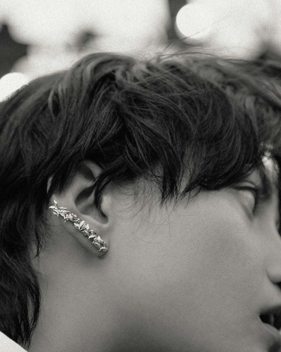 Dystopian Butterflies - 18 Carat Yellow Gold and Diamond Ear Climber
