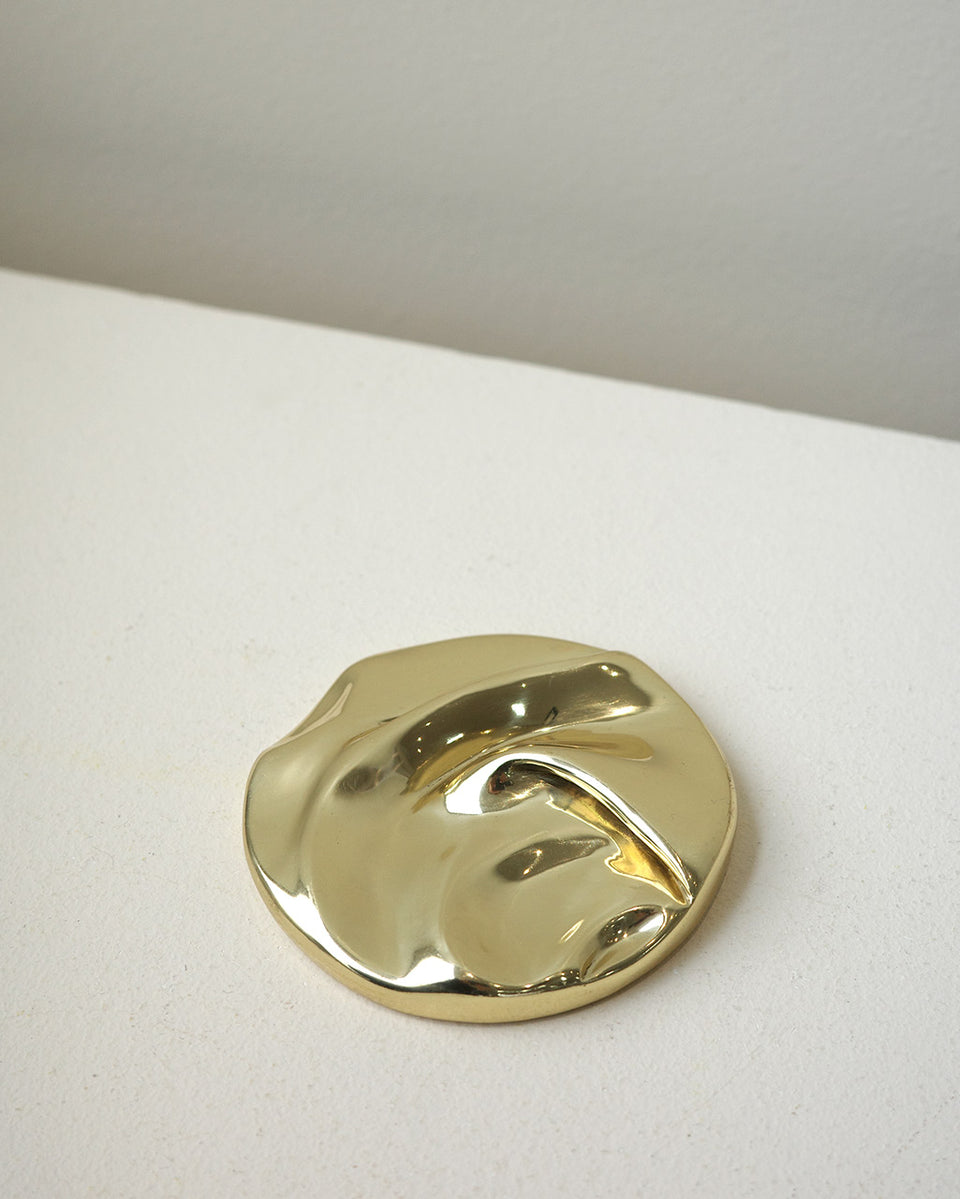 The Compact - Brass Pocket Mirror in Gold