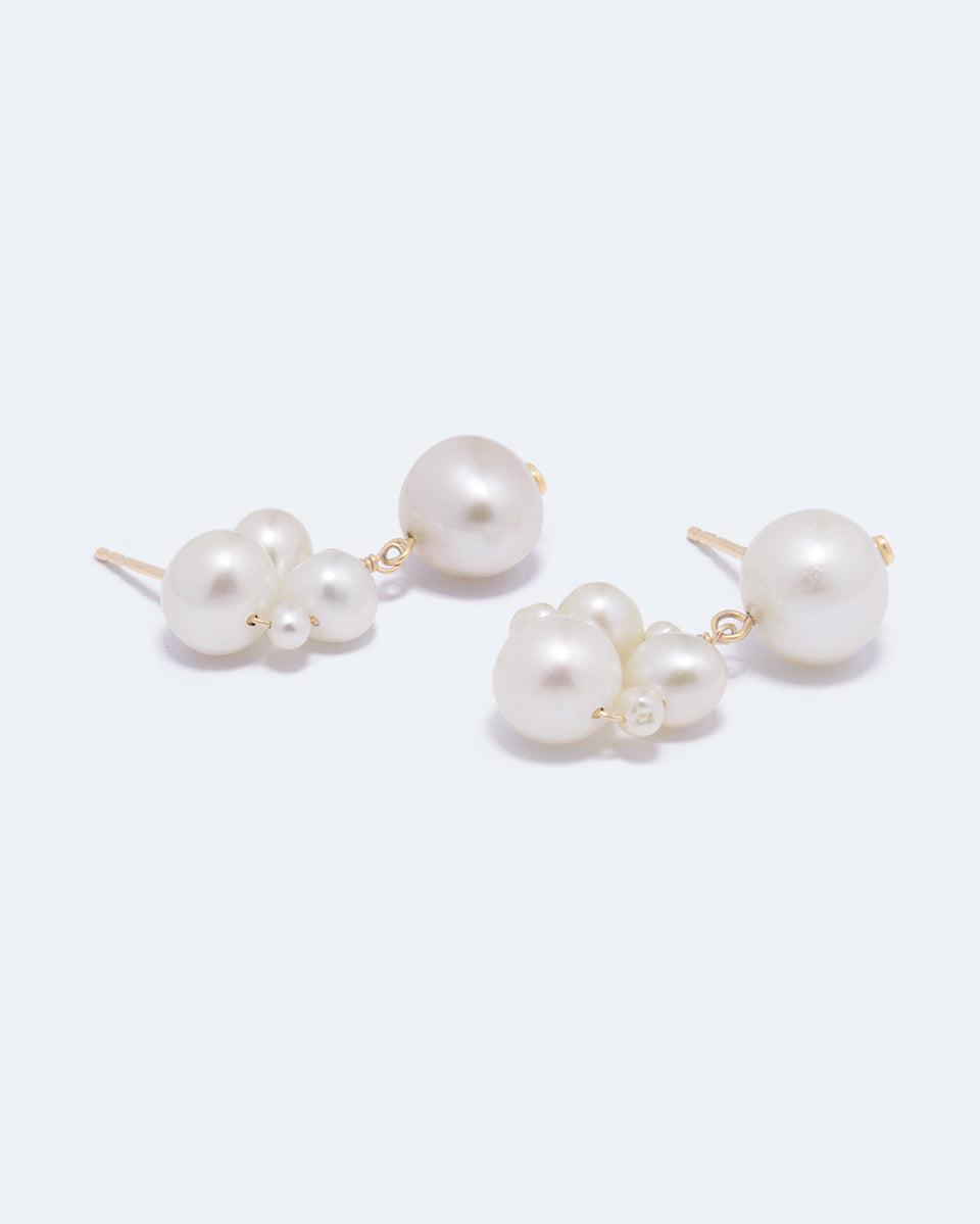 Foibles - Pearl and Recycled Gold Vermeil Earrings
