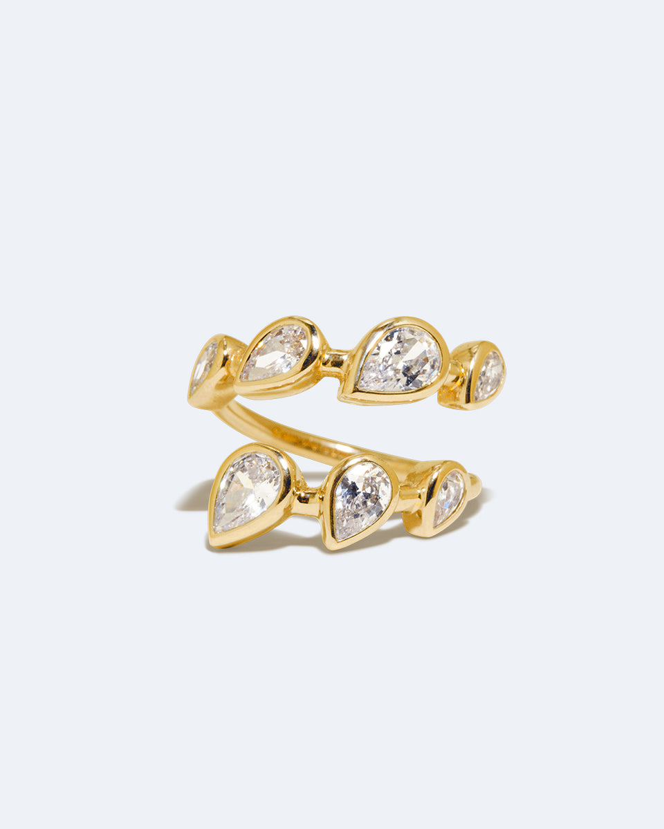 Arc - Zirconia and Recycled Gold Vermeil Ring