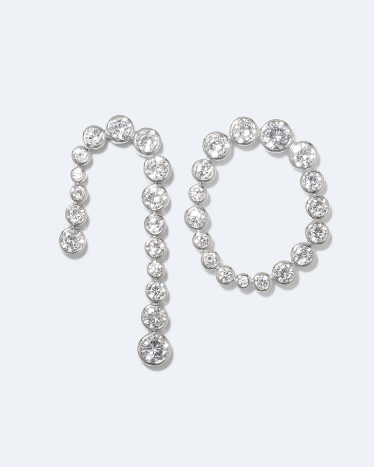 Glade - Zirconia and Recycled Silver Earrings