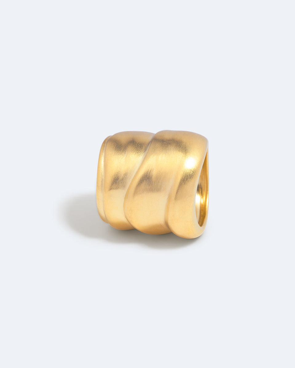 Foreshore - Satin Gold Plated Ring