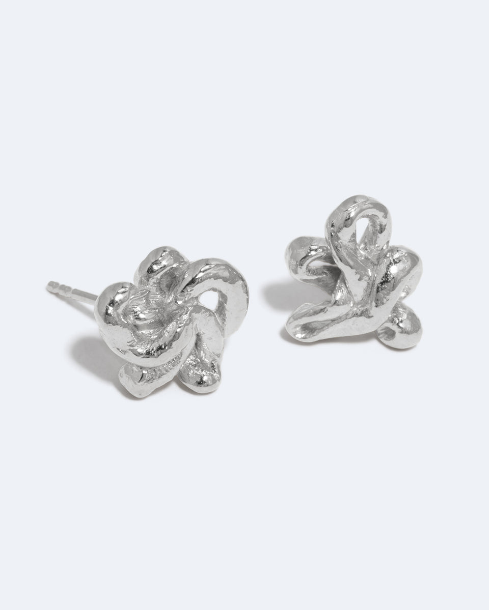 Swirls - Recycled Silver Earrings
