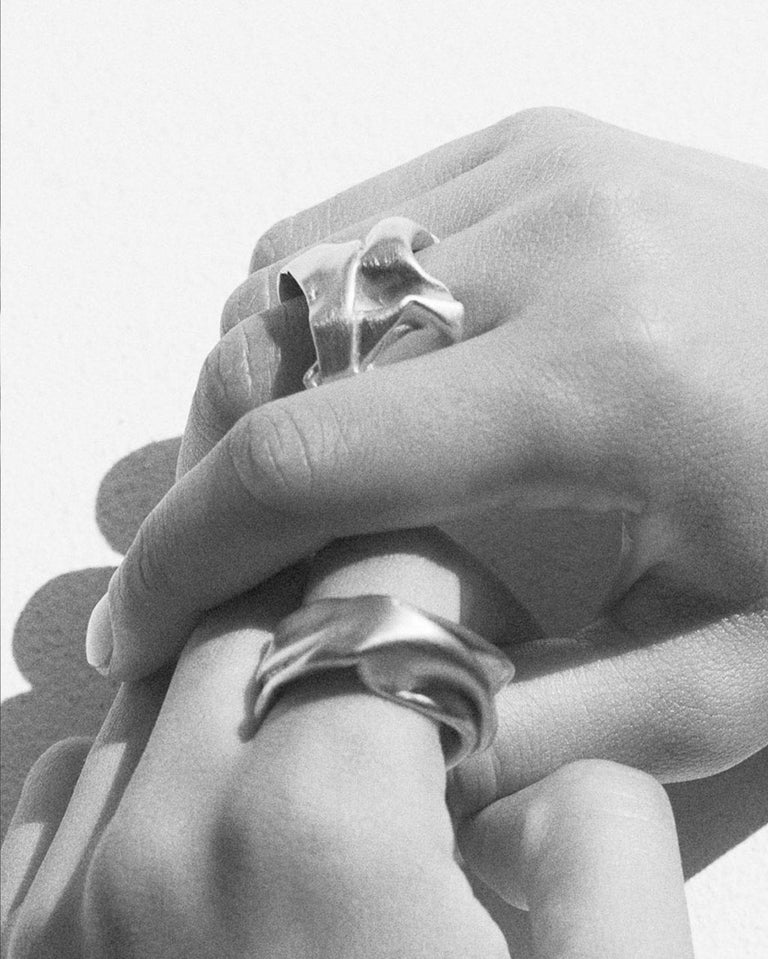 Crunched: A Tale of Abandoned Legal Strategies - Recycled Silver Ring