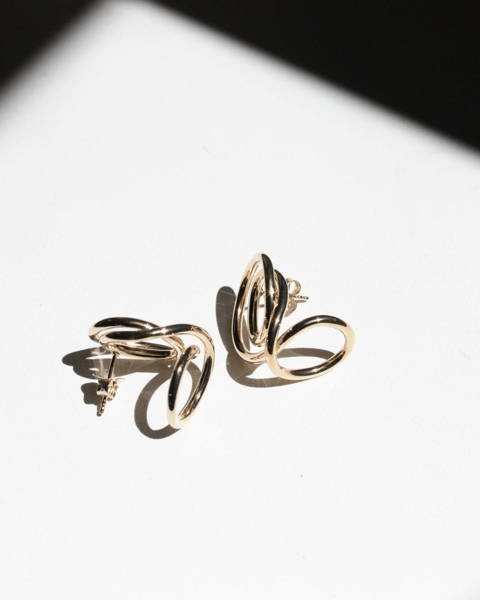Letter to an Archaeologist - Gold Vermeil Earrings