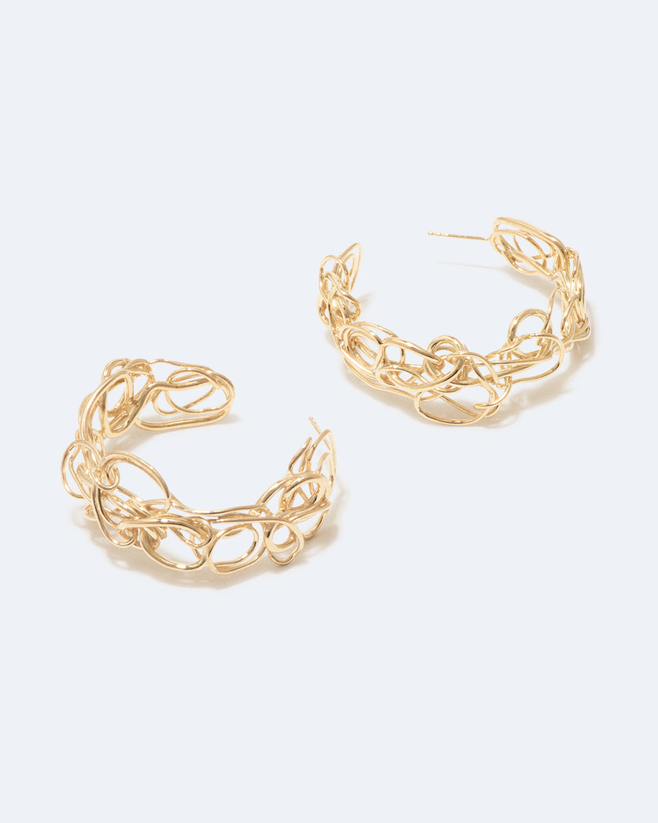 The Wifi Password Is Written Down Somewhere - Gold Vermeil Earrings