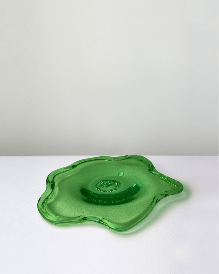 Pond - Small Recycled Glass Side Plate in Leaf Green