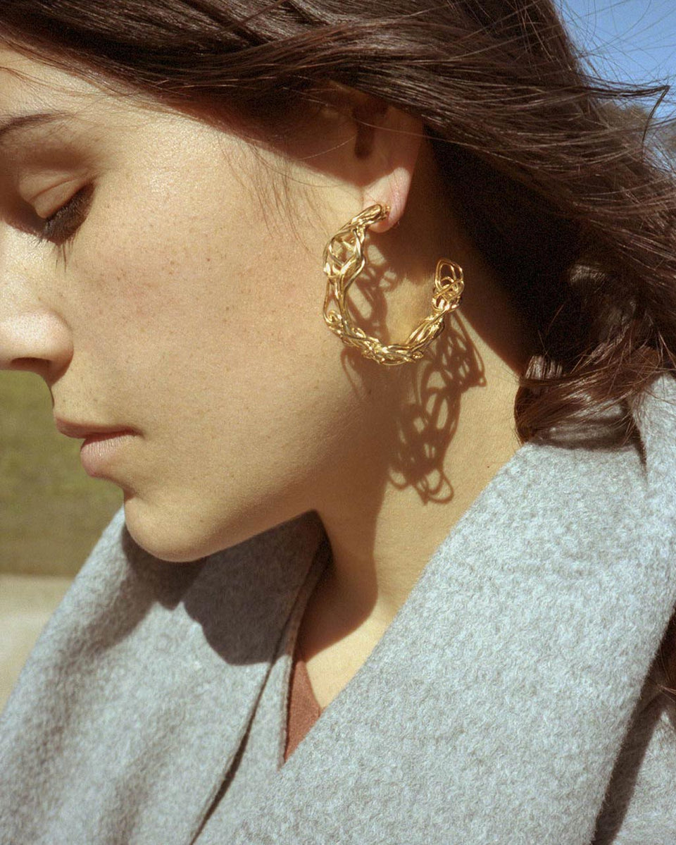 The Wifi Password Is Written Down Somewhere - Gold Vermeil Earrings