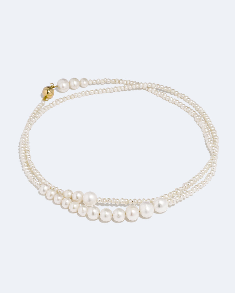 Couplet - Pearl and Recycled Gold Vermeil Necklace