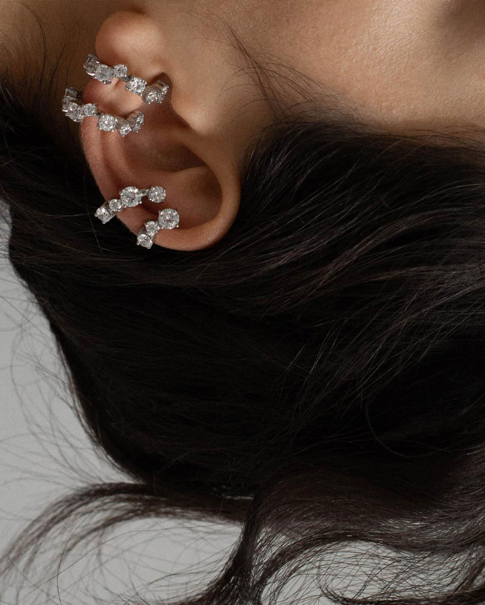 Myth - Zirconia and Rhodium Plated Earrings