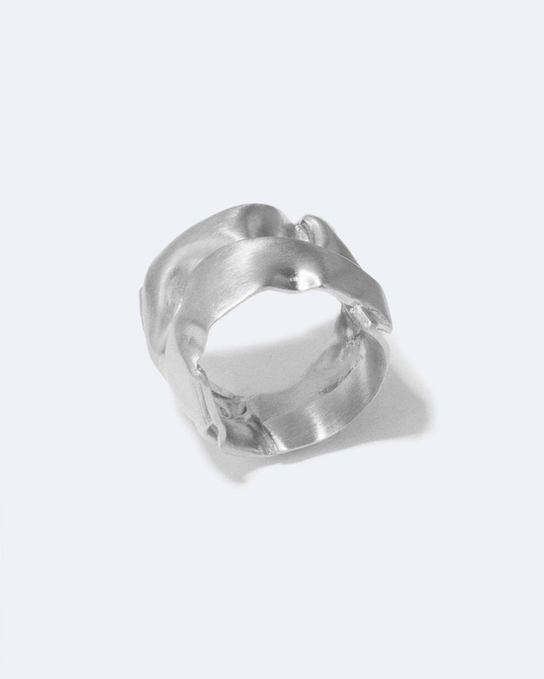 Crunched: A Tale of Abandoned Legal Strategies - Recycled Silver Ring