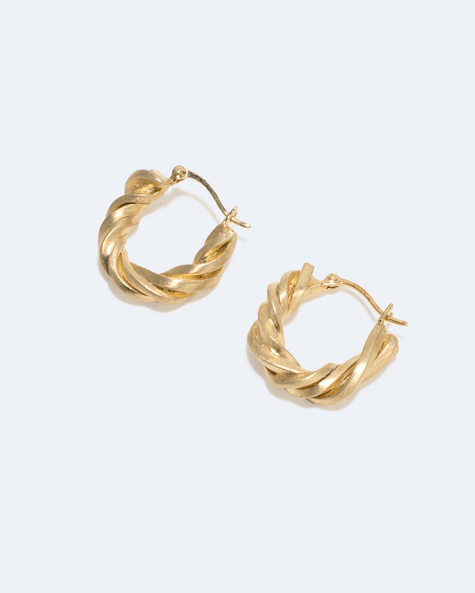 Deep State - Gold Vermeil Hoop Earrings