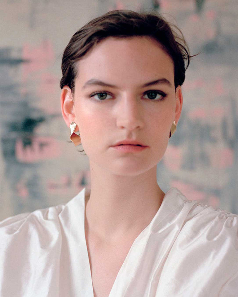 Memories of Water - 18 Carat Yellow Gold and Diamond Earrings