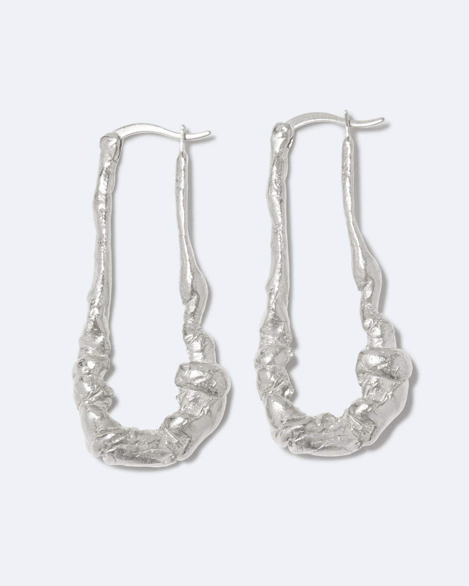 Dripstone - Silver Plated Earrings