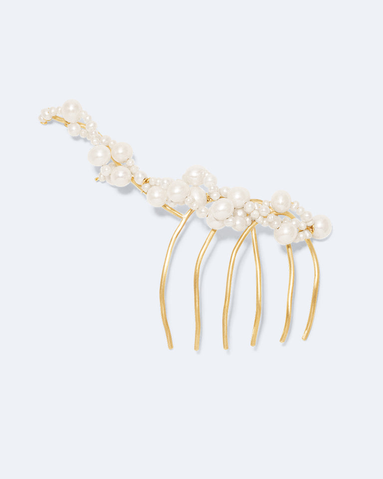 A Careful Undoing -  Pearl and Gold Plated Hair Pin
