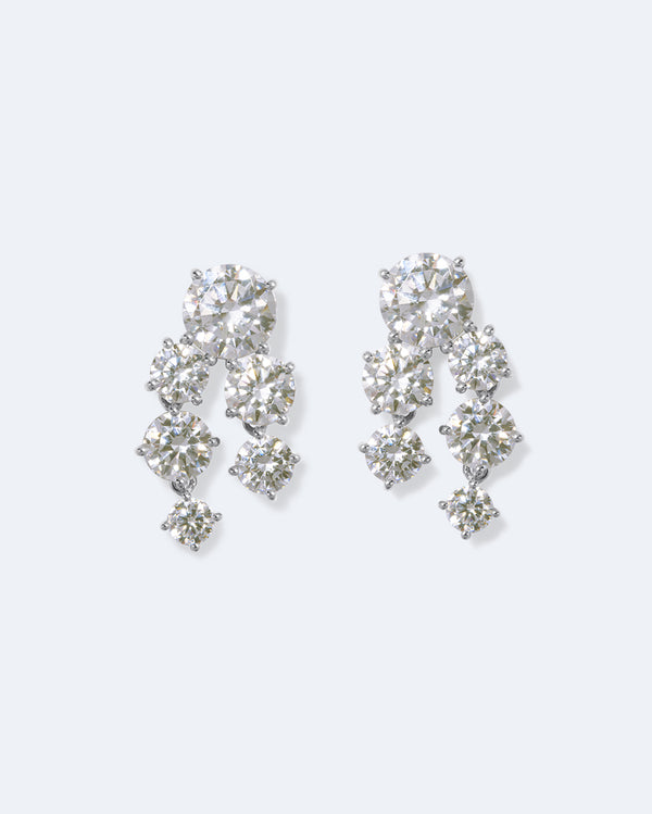 Infinite Void (And Other Places to put Your Opinion) - Zirconia and Recycled Silver Earrings